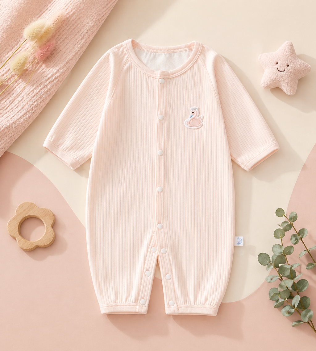 Summer Baby Mesh Romper – Lightweight Long Sleeve Jumpsuit